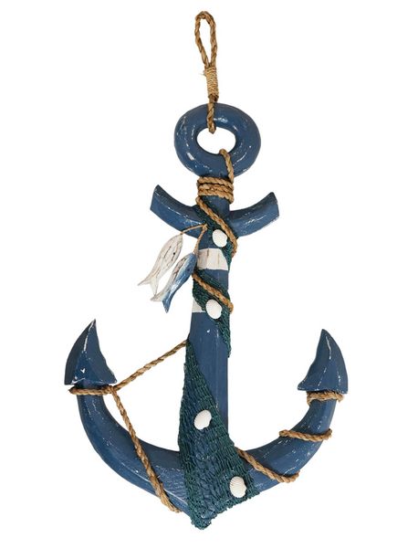 Home Decor Hanging Anchor with Fish (50 x 34cm)