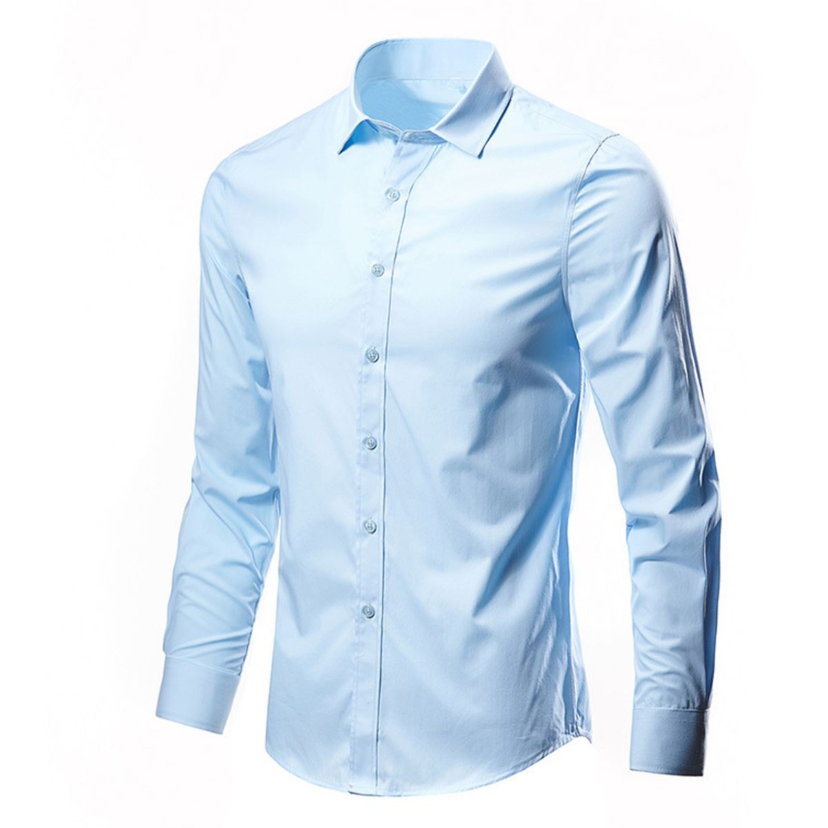 Men Shirt Classic Fit Long-Sleeve Wrinkle Resistant Premium Dress Shirt ...