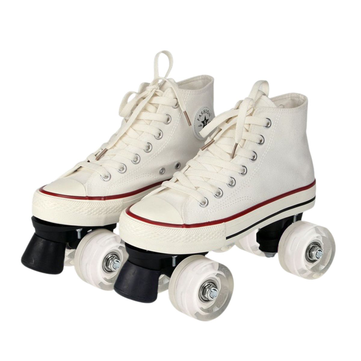 Sneaker Roller Skates PU Clear Wheels With Bag White Shop Today