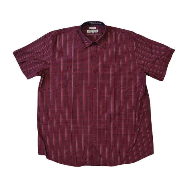 Sterling Check Shirt Maroon/White image
