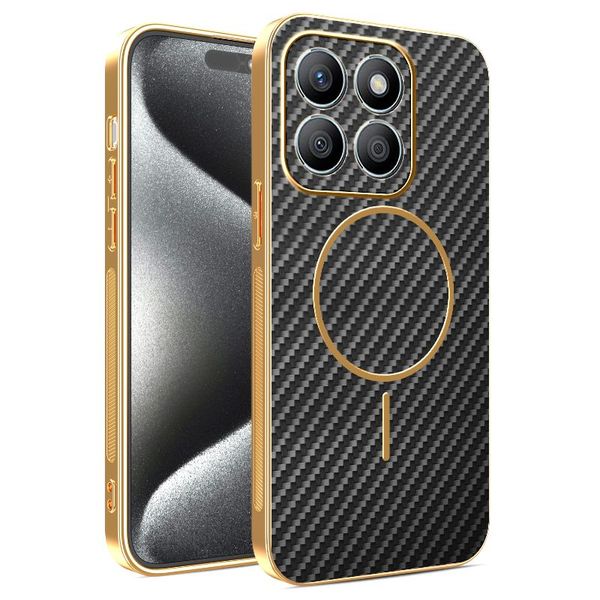 Carbon Fiber Magnetic Phone Case Compatible With Honor X6C