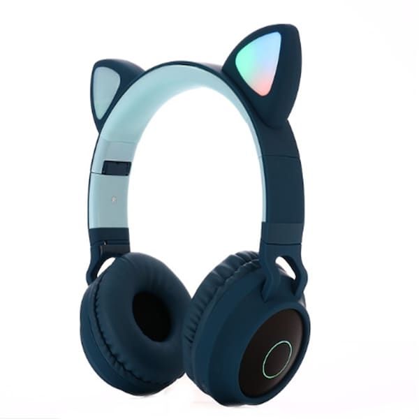 Foldable Cat Ear Headphones-Green