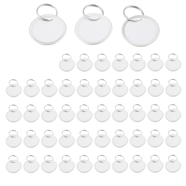 Metal Rim Tags Key Round Paper with Rings for Car Keys and Door (50Pcs)