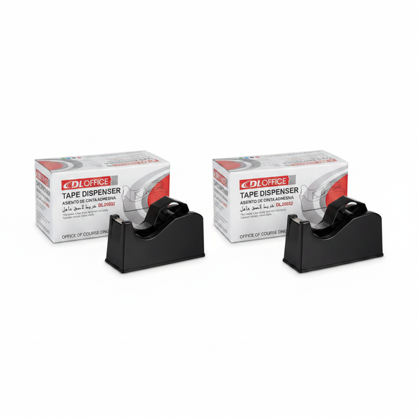 DL Office Compact Tape Dispenser for Office and Craft Use - 2 Pack