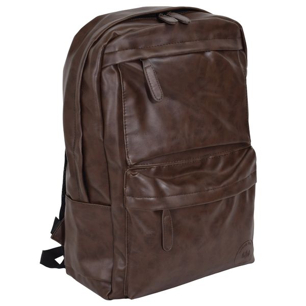 Urban Man Navigator PU Backpack - Chocolate Brown
