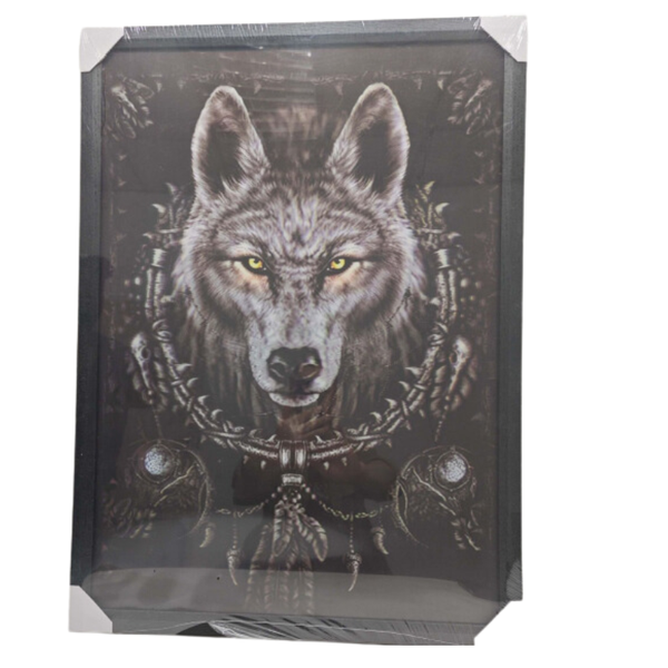 Spiral Wolf Dreams 3D Wall Art 50 x 70cm