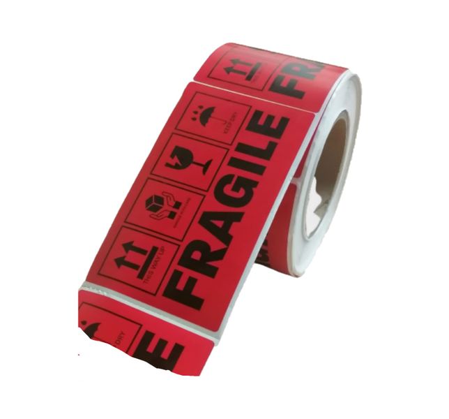 Fragile Packing Stickers / Labels Pack of 500pcs