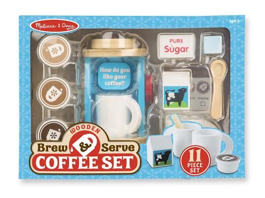 Melissa &amp; Doug Wooden Brew and Serve Coffee Set
