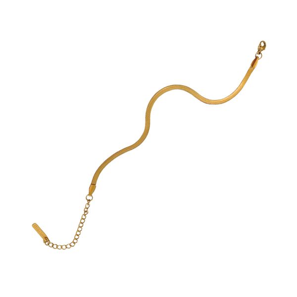 Jane Fields - 3mm Snake Chain Bracelet - Gold