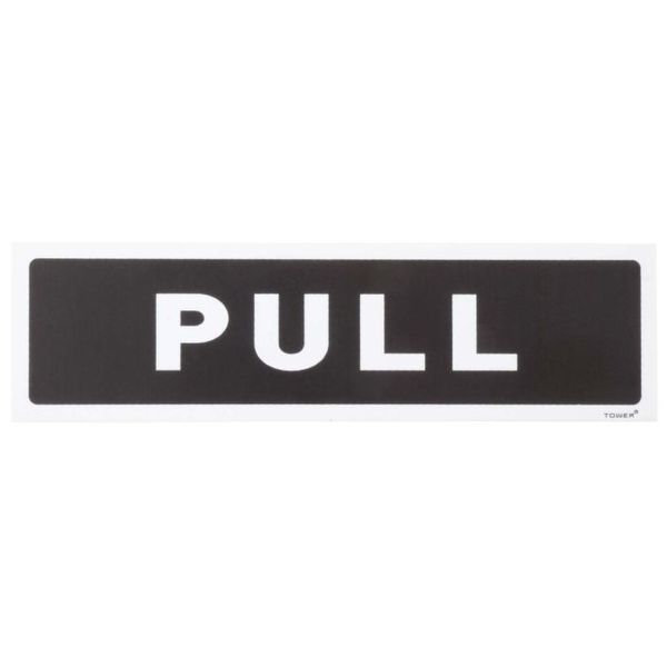 Tower Horizontal Pull Adhesive Sign 180 x 50mm 198