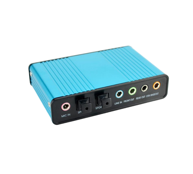 USB 7.1 Sound Card, Optical Fiber Portable USB External Computer Sound Card