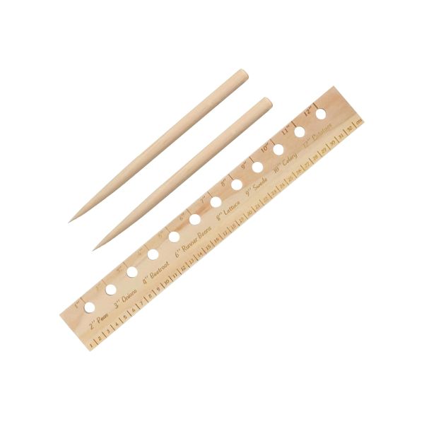 Seeding Spacing Ruler with Holes Wood Spacer Tool Seeder Planting Ruler