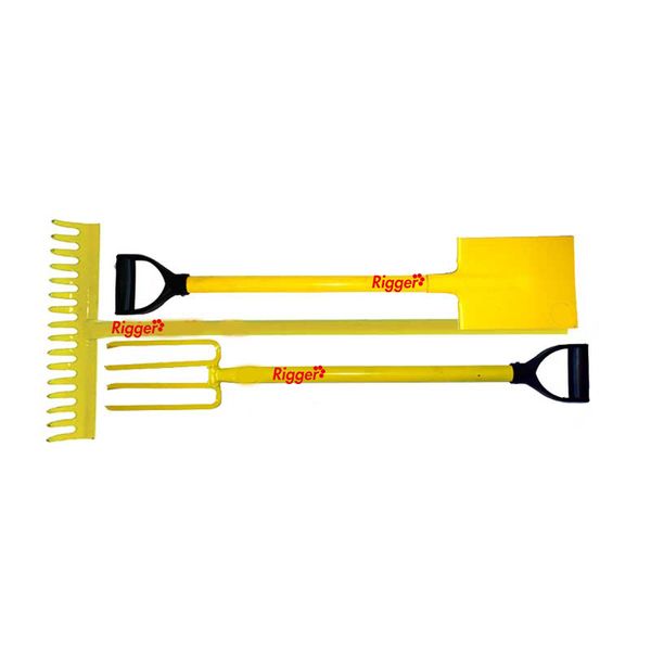 Fork, Spade and Rake Digging Combo - Medium Size Lighter Weight