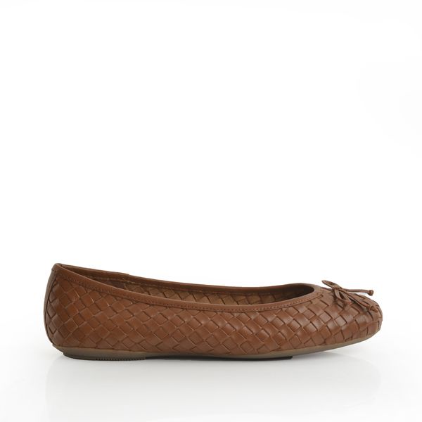 Green Cross 52311 Flat Interlace Slip On Pump Cognac