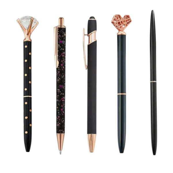 5 Pack - Sparkling Quicksand Ballpoint Pens