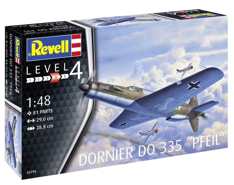 Revell 1/48 Dornier Do 335 "Pfeil" Plane Plastic Model Kit