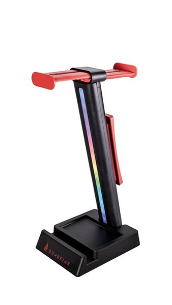 SureFire Vinson N1 Dual Balance Gaming RGB Headset Stand Black