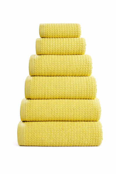 6 Pc Waffle Towel Bale - Jive Green