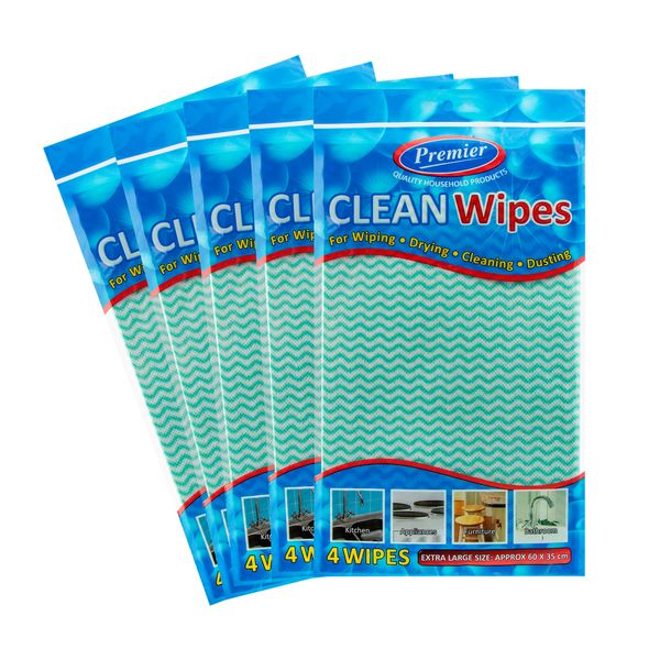 Green Clean Wipes by Premier Houseware - 5 Pack