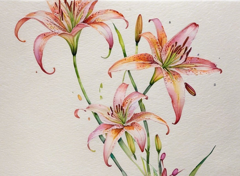 Canvas Wall Art Home Decor - Pink Lilies