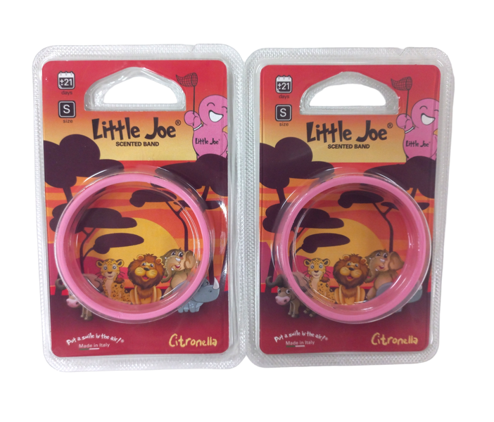 Little Joe Scented Band Insect Repellent - 2 Pack Small Pink