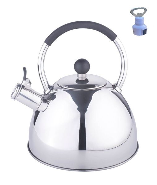 3L Stainless Steel - Whistling Kettle - Silver And Bottle Opener