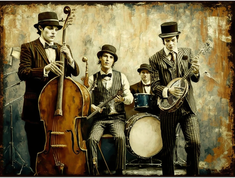 Canvas Wall Decor - Fancy Artwork Living Room Band - B1303