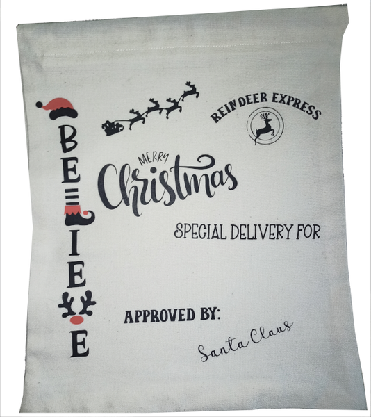 Medium Reindeer Express Santa sack