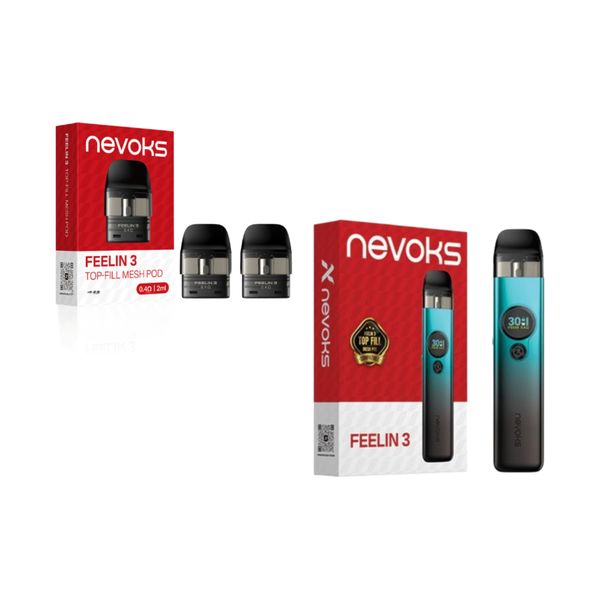 Nevoks Feelin 3 Pod System MMF Combo Kit (Pods &amp; Device) - Cyan Storm