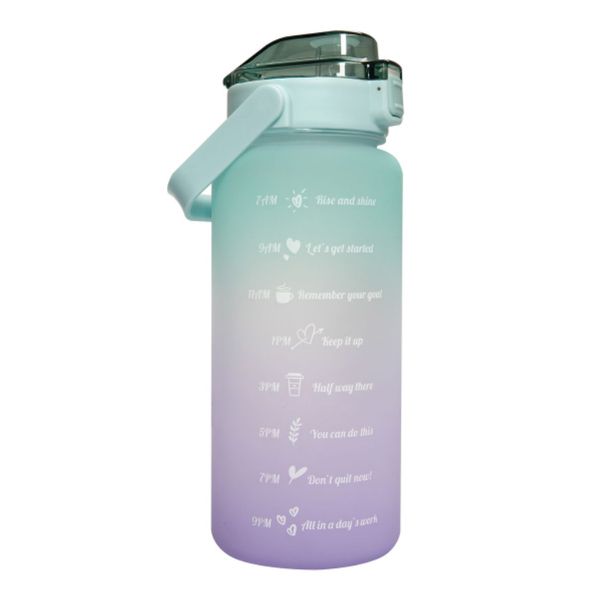 Ombre Motivational Water Bottle with Straw - 1.5L