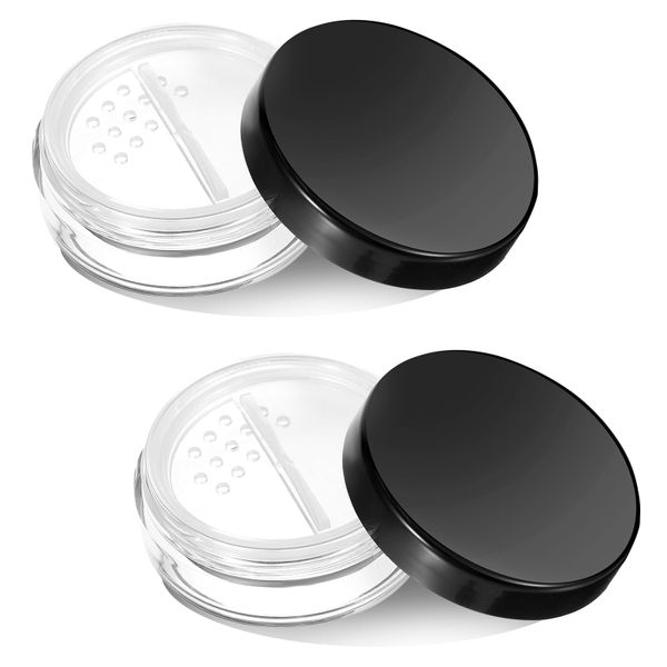 10 ml/ 0.34oz Loose Powder Container 2PCS Loose Powder Compact Container