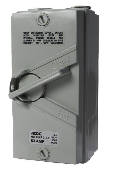 Enclosed Isolator - IP65 - 63A 3P