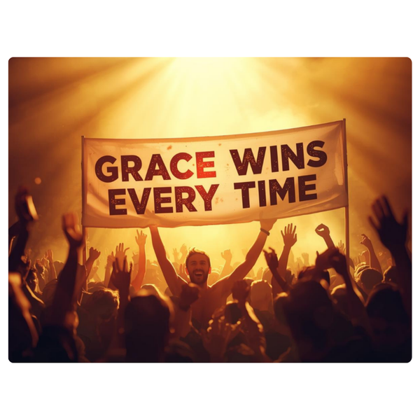 Crowd Cheering Grace Wins Faith Printed Mouse Pad