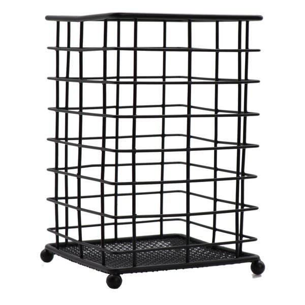 Regent Wire Utensil/Cutlery Holder - Powder Coated Black