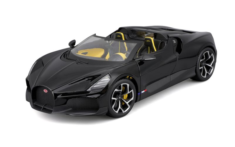 Bburago 1/18 Bugatti W16 Mistral - Black (26cm Long)