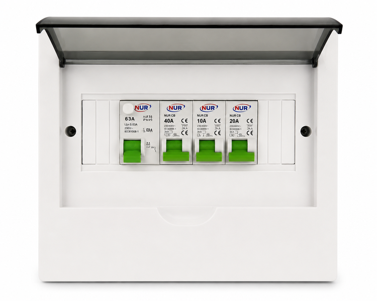 8 Way Surface DB Box Starter Pack with Earth Leakage &amp; Circuit Breakers