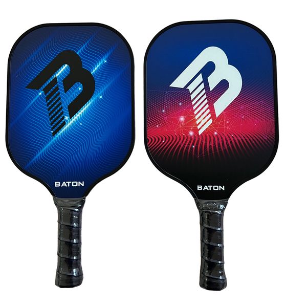 Pickleball Paddle Baton - Set of 2 - Blue and Red