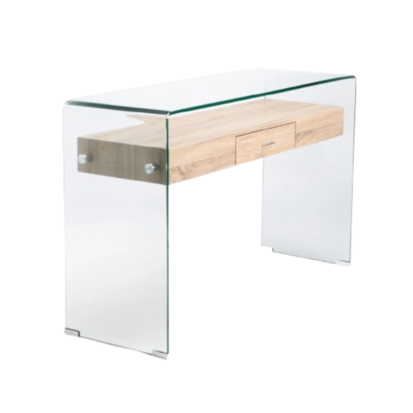 Luxury Clear Glass Console Table with 12mm Tempered Top