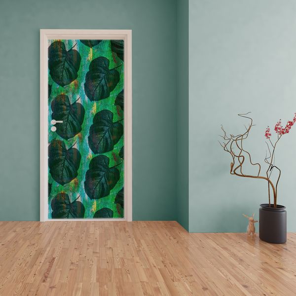 Decoupage Tear Resistant Transfers - Tropical Leaves Door