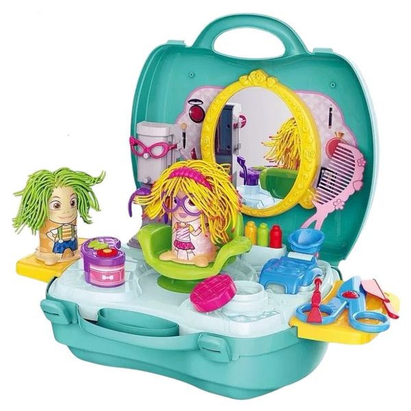 Barbershop Dough Toy Hair Salon Playset - 27 Piece