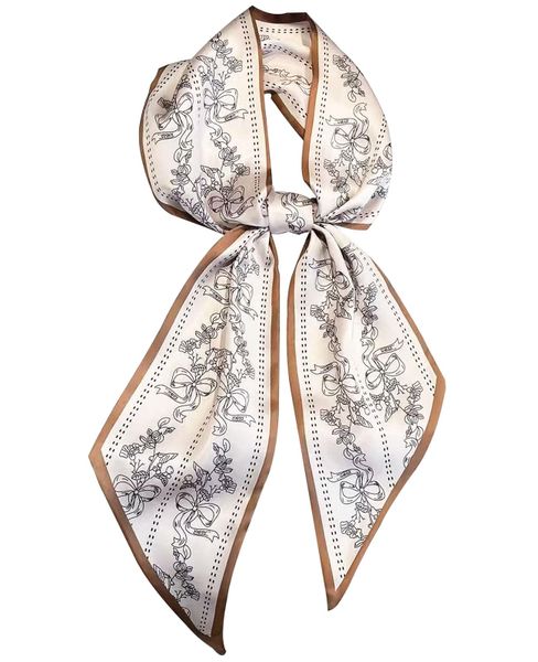 Women's Satin Scarves: Head, Neck, Handbag - Long Thin Fashion