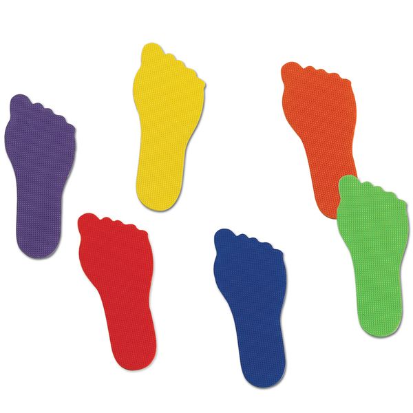 EDX Education Multi-Coloured Footprints: Set of 6
