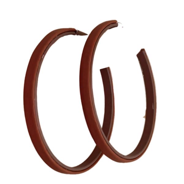 Po'di Grazia - Large Leather Hoop Earrings