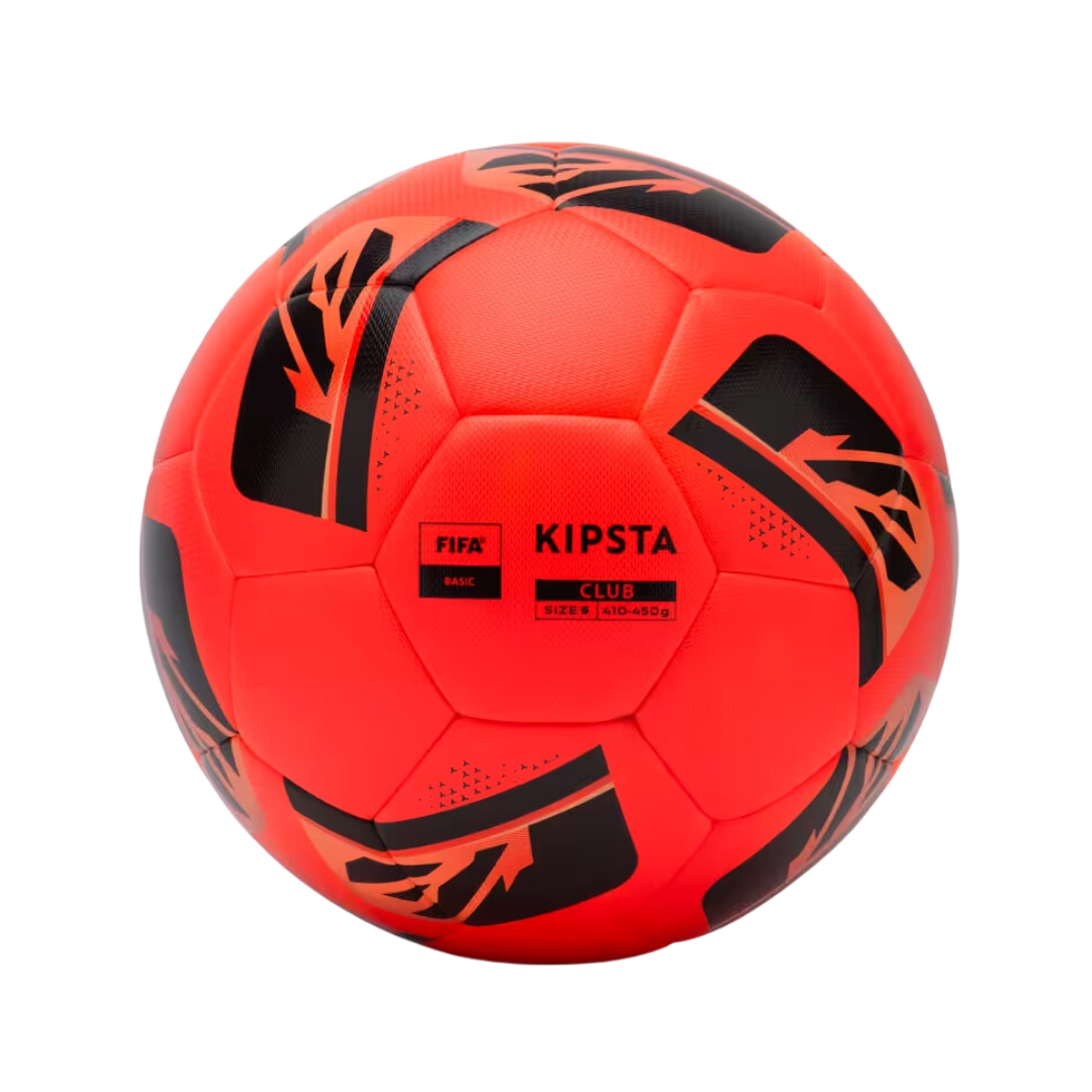 Kipsta Size 5 FIFA Basic Football Club Hybrid - Red/Snow and Fog