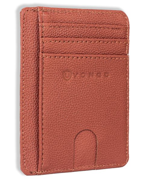UVONGO - Credit Card Holder Slim Minimalist RFID Blocking Leather Wallets