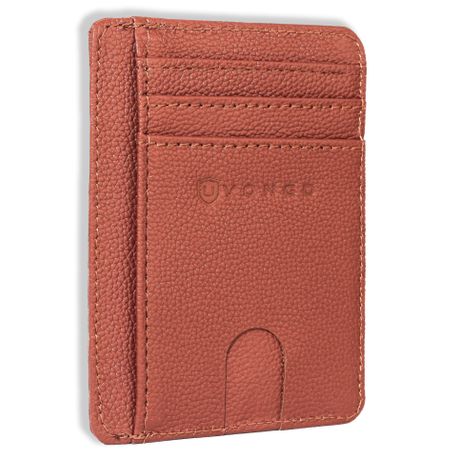 Minimalist Full Grain Leather Card Holder with RFID Protection