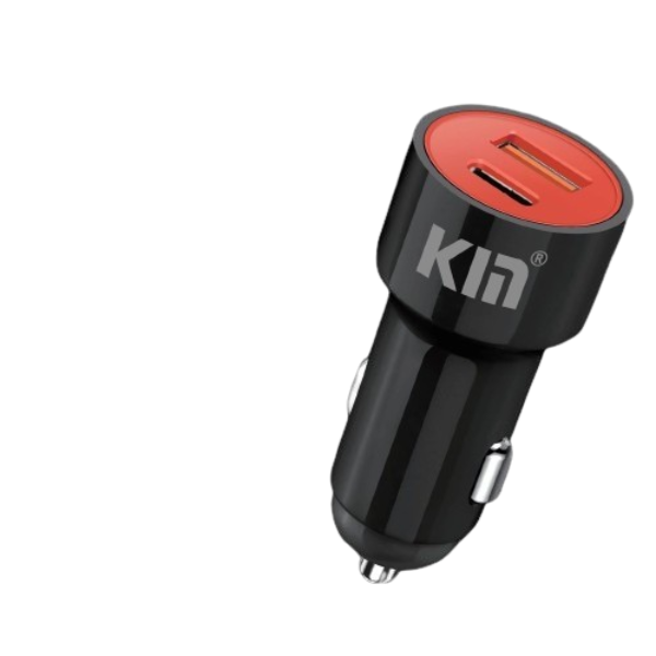 KIN C/C K-C21 20W PD+USB Fast Charger - Dual Port Type-C &amp; USB Adapter
