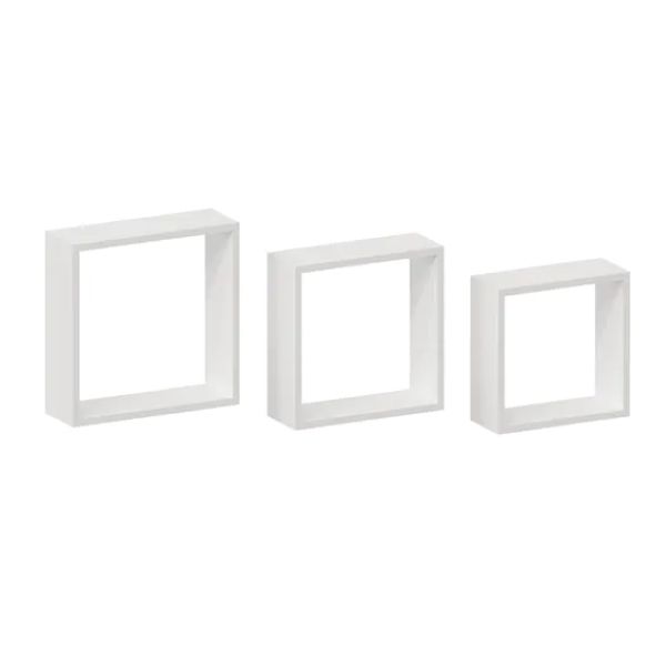 Straight Square Shelves 3 Pack White