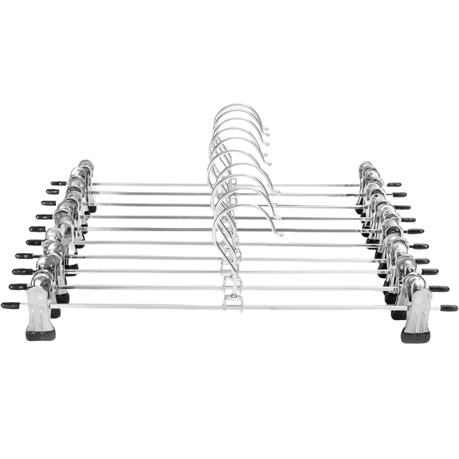 10Pack Pant Hanger Skirt Hanger With Metal Clip 360 Swivel Hooks Image