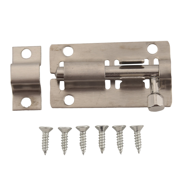 Door Lock Slide Bolt for Bathroom, Toilet, Shed, Bedroom, Furniture Catch L